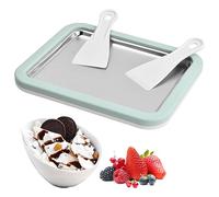 Cozlly Macchina per Gelato Istantaneo, Rolled Ice Cream Maker, Piastra Gelato Roll, Ice Cream Rolls machine, Piastra Fredda Per Gelato con 2 Spatole per Sorbetto Yogurt