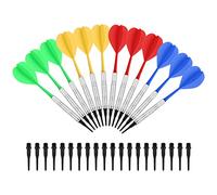 Cozlly Set di 12 Freccette Professionali Punta Plastica, Freccette Morbide con 100 Punta di Sostituzione, 14g Freccette Soft per Bersaglio Elettronico, Punta in plastica per Bersaglio Elettronico