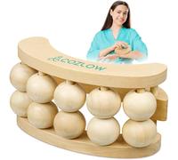 COZLOW Rullo massaggiante in legno, massaggiatore portatile per schiena, collo, braccia, polpacci, piedi e palme, sollievo dal dolore e rilassamento
