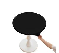 Cozomiz Pelle Sintetica Copritavolo Sotto Tovaglia Rotondo Tavolino Impermeabile Antimacchia Kitchen Decoration per Tavola da Pranzo 70cm Nero