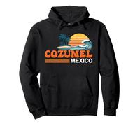 Cozumel Messico Vintage Sunset Island Felpa con Cappuccio