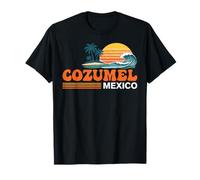 Cozumel Messico Vintage Sunset Island Maglietta