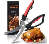 Cozxra Forbici da cucina professionali, forbici per pollame affilate in acciaio inossidabile, multiuso trinciapollo con chiusura di sicurezza e meccanismo a molla, per Osso di Pollo, Carne, Verdura