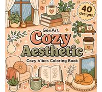 Cozy Aesthetic: A Relaxing Coloring Book for Adults: Coffee, Books, Plants & Rainy Windows