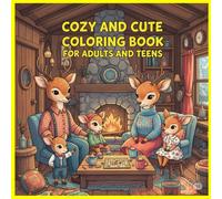 Cozy and Cute Coloring Book for Adults and teens: Coloring Book of Cute Animal Characters and Patterns to Relax Painting
