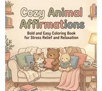 Cozy Animal Affirmations: Bold and Easy Coloring Book for Stress Relief and Relaxation