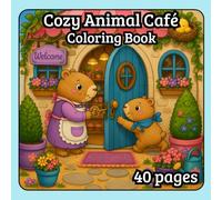 Cozy Animal Café: 40 Cozy Capybara Café Scenes to Color and Enjoy