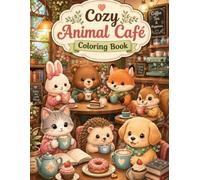 Cozy Animal Café Coloring Book: A fun and cute activity book for children.