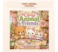 Cozy Animal Friends: Easy and Simple Coloring Book for Relaxation and Stress Relief featuring Super Cute Animal Characters