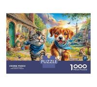 Cozy Animal Scene Pacchetto Puzzle 1000 Pezzi Carta Ecologica Fantasy Scene Per Anziani Appassionati, Puzzle Antistress, Attività Di Viaggio, Regalo Di Natale Ideale 70x50cm/1000pcs
