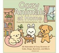 Cozy Animals at Home: Cozy Life Coloring Series, Vol. 1, 60 Adorable Scenes of Cats, Bunnies, Foxes & Friends