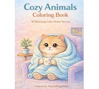 Cozy Animals Coloring Book: 30 Cute Home Scenes for Relaxing and Stress Relief