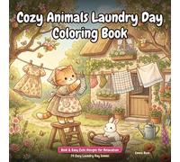 Cozy Animals Laundry Day Coloring Book: Bold & Easy Cute Designs for Relaxation
