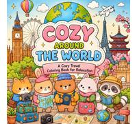 Cozy Around the World: A Cozy Travel Coloring Book Featuring Cute and Whimsical Adventures from Around the World