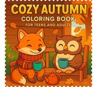 Cozy Autumn Coloring Book for Teens and Adults: Relaxing Fall Coloring Pages with Pumpkins, Woodland Animals, Forest Scenes & Cozy Autumn Activities | 50 Calm and Beautiful Designs to Color