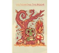 Cozy Autumn Days Frog Notebook: Cute Fall artwork cover, Blank Lined Journal (College Ruled Paper) 120 Pages