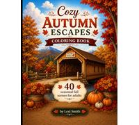 Cozy Autumn Escapes Coloring Book: 40 Seasonal Fall Scenes for Adults