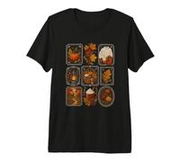 Cozy Autumn Fall Harvest Vintage Collage Cute Fall Maglietta Premium