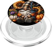 Cozy Autumn Gnome For Women And Men Who Loves Fall Pumpkins PopSockets PopGrip per MagSafe