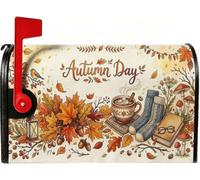 Cozy Autumn Harvest Scene - Coperture magnetiche per cassetta postale con | Tema del raccolto autunnale, involucri delle cassette postali, illustrazione ad acquerello, decorazioni per la casa