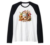 Cozy Autumn Stuff for Women Thanksgiving Season Coffee Fall Maglia con Maniche Raglan