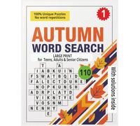 Cozy Autumn Word Search for Adults: Large Print Fall Puzzles for Adults & Seniors • Cozy Autumn Themes, Harvest Foods, Leaves, Festivals, Pumpkin ... • 110 Puzzles, 8.5 x 11, Large Print