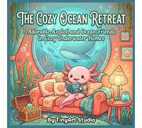Cozy Axolotl Coloring Book for Adults: Cute Ocean Animals for Relaxation and Stress Relief: Adorable Axolotl and Ocean Friends in Cozy Underwater Homes