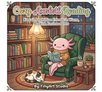 Cozy Axolotl Reading Nook: A Cute Axolotl Coloring Book for Adults: Relaxing Kawaii Bookish Scenes, Cozy Rooms, Rainy Day Reading, and Adorable Animal Friends for Stress Relief