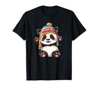 Cozy Baby Panda con Berretto Invernale colorato Maglietta