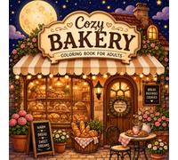 Cozy Bakery Coloring Book: A Relaxing Collection of Sweet Bakery Scenes, Fresh Bread, Cakes, Pastries & Cozy Café Moments for Adults | Stress Relief and Mindful Coloring