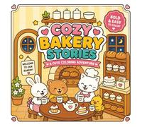 Cozy Bakery Stories: Bold & Easy Coloring Book