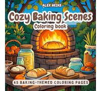 Cozy Baking Scenes Coloring Book: 45 Relaxing and Delicious Baking-Themed Coloring Pages for Stress Relief and Creativity for kids and Adults