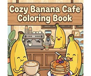 Cozy Banana Cafe Coloring Book: A Bold and Easy Coloring Book Featuring Cute Coffee Shop Scenes, Sweet Treats, and Relaxing Vibes for Adults and Kids
