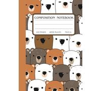 Cozy Bear Composition Notebook: Wide Ruled Notebook | 7" x 10", 120 Pages, Adorable Woodland-Inspired Journal, Perfect for School, Work, and Journaling