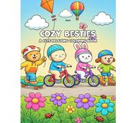 Cozy besties: a cute relaxing coloring book