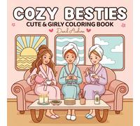 Cozy Besties Cute & Girly Coloring Book: 50 Adorable Friendship & Self-Care Illustrations: Perfect Stress Relief Activity for Girls, Teens & Women Who Love BFF Moments and Relaxing Art