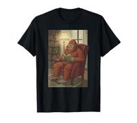 Cozy Bigfoot Reading Book On Couch Relaxing Maglietta