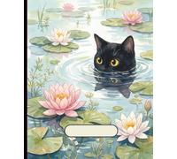 Cozy Black Cat Fireplace Themed Notebook | 9.25in x 7.5in | College Ruled | 110 Page Notebook: Warm Pastel Notebook for School, Journaling, and Creative Writing