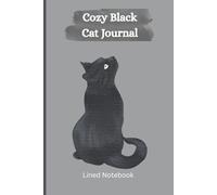 Cozy Black Cat Journal: 6x9 Lined Notebook for Writing, Journaling, School & Work | Cute Black Cat Lover Gift | Minimal Aesthetic