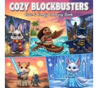 Cozy Blockbusters: Coloring Book Of 50 Cute & Comfy Movie Scenes Iconic Film Moments - Fun Movie Scenes Coloring Pages for Kids, Teens, and Adults