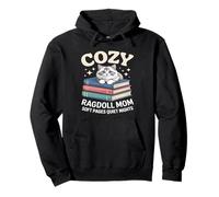 Cozy Book Lover Ragdoll Mamma Soft Pages Quiet Nights Felpa con Cappuccio