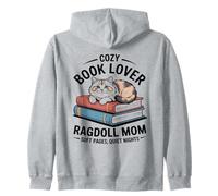 Cozy Book Lover Ragdoll Mamma Soft Pages Quiet Nights Felpa con Cappuccio