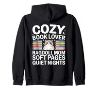 Cozy Book Lover Ragdoll Mamma Soft Pages Quiet Nights Felpa con Cappuccio