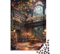 Cozy Bookstore Interior 1000 Componenti Carta Ecologica Puzzle Familiare Facile Da Pulire Portatile Livello Di Difficoltà Equilibrato Loisirs A Casa 70x50cm/1000pcs