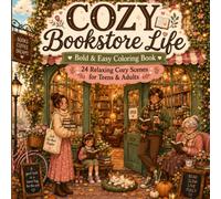 Cozy Bookstore Life: 24 Bold & Easy Coloring Pages for Teens & Adults