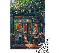 Cozy Bookstore Scene 1000 Componenti Carta Spessa Puzzle Familiare Livello Di Difficoltà Equilibrato Intrattenimento Fine Settimana A Domicilio Divertente 52x38cm/1000pcs