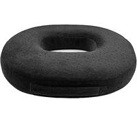 Cozy BoSpin Cuscino da seduta in memory foam, con fondo antiscivolo, cuscino ortopedico a ciambella, cuscino ortopedico per dolori al coccige, coccige, piaghe da decubito, post-parto, sciatica (nero)