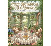 Cozy Botanical Tea Rooms: 50 Charming Plant-Filled Tea Escapes to Color