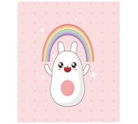 Cozy Bunny Notebook: White Bunny | Kawaii & Cute Aesthetic Journal | For School, College, Office | 100 Pages | Large