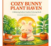 Cozy Bunny Plant Haven: A Relaxing Indoor Garden Coloring Book for Adults